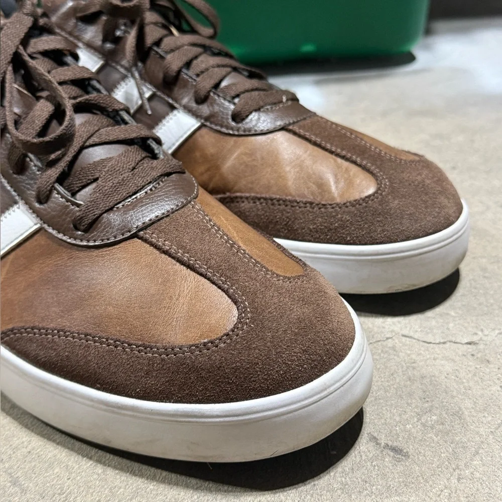 Adidas Adicross Leather Spikeless Golf Shoes Brown/White Men's Size 13 - Picture 9 of 16